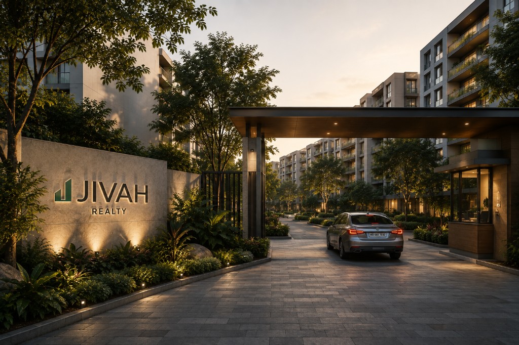 The entrance to a Jivah Realty neighbourhood